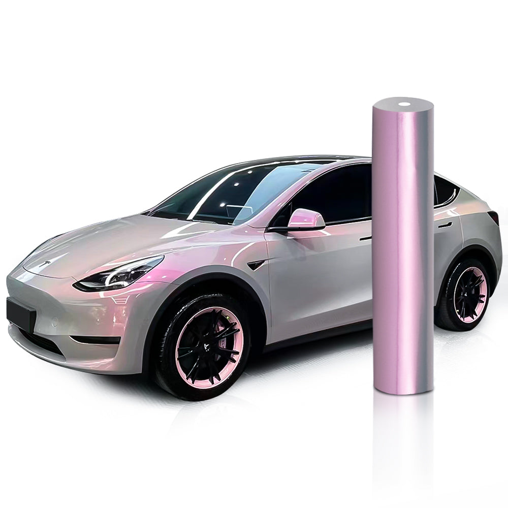 CARLAS 1.52*16.5m Double Color Glossy Candy Volcano Grey PVC Car Wrap Vinyl Vehicle Warp Film Used Car