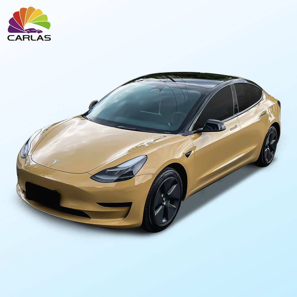 CARLAS 1.52*16.5m/Roll Crystal Desert Yellow Tpu Car Color Change Film PPF Paint Protection Film Car Film