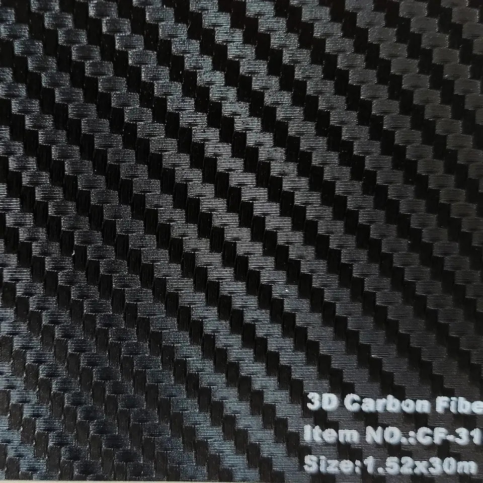 CARLAS PVC 1.52*30M 3D Bubble Free Carbon Fiber Vinyl Wrap Car film Car Stickers Car Wrapping Films