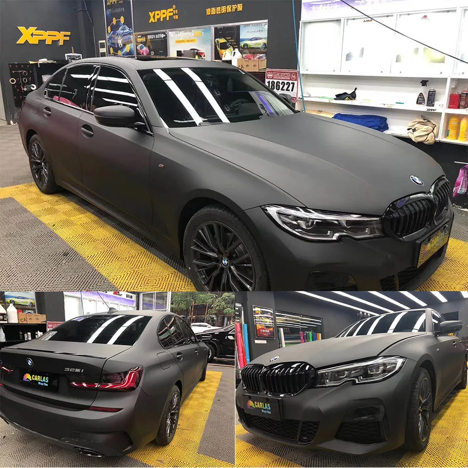 CARLAS 1.52*18m/roll Car Color Changing Film warranty 5 years Car PPF Ultra Matte Black Body Color Wrapping Film