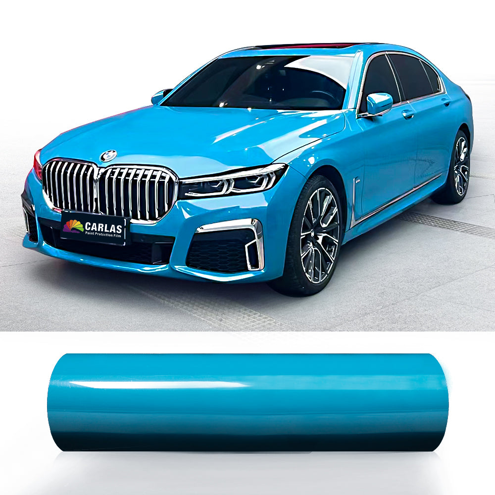 CARLAS High Quality Car Color Changing Film Crystal Tuscan Blue PPF Paint Protection TPU Vehicle Wrap Film