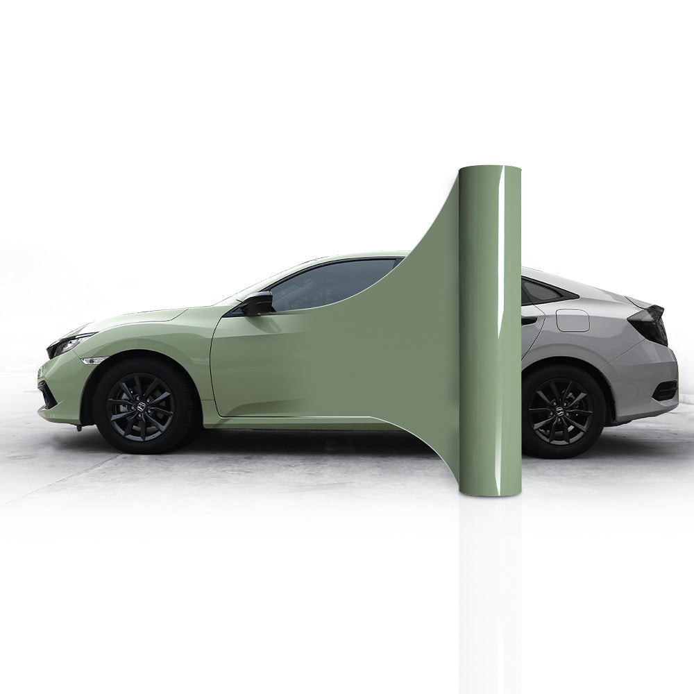 Carlas 1.52*16.5m/Roll Crystal Khaki Green High Quality TPU Car Color Change Film PPF Wrap Protection Film