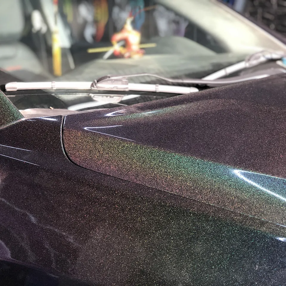 CARLAS New Car TPU Wrap Rainbow Laser Black Paint Protection Film Color PPF